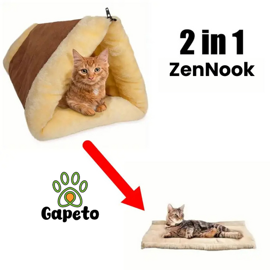 ZenNook: Cama 2-en-1 Transformable para Gatos